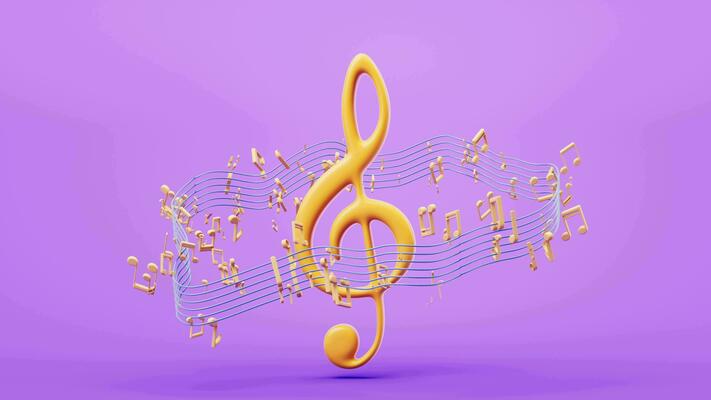 Animated Music Notes Stock Video Footage for Free Download