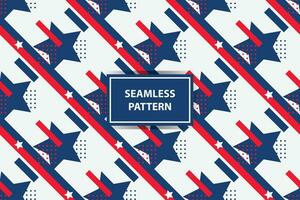 american style seamless pattern. Seamless USA flag print for wrapping paper, sport textile, clothes. Red, blue and white grunge ornament. vector