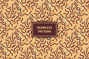 Seamless Organic Rounded Lines And Drips Biological Patterns In vintage Colors Abstract Background vector