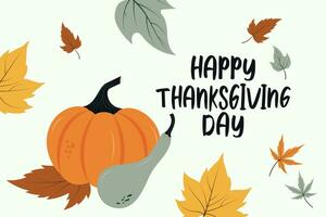 Thanksgiving day background. The horizontal background is great for cards, brochures, flyers, and advertising poster templates. Vector illustration.