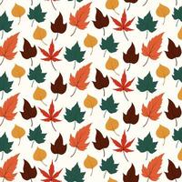 Seamless pattern with autumn leaves.The pattern is great for fashion fabrics, textile graphics, and prints. vector