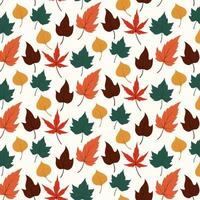 Seamless pattern with autumn leaves.The pattern is great for fashion fabrics, textile graphics, and prints. vector