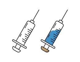 Syringe icon vector illustration. Doctors often use syringes to prevent and treat malignant diseases.