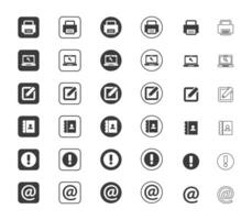 contact and web icon set. Website set icon vector. for computer and mobile vector