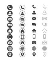 contact and web icon set. Website set icon vector. for computer and mobile vector