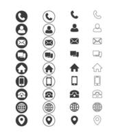 contact and web icon set. Website set icon vector. for computer and mobile vector