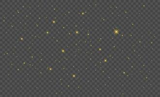 Glitter gold particles background effect for luxury greeting card. Christmas glowing light bokeh background texture. vector