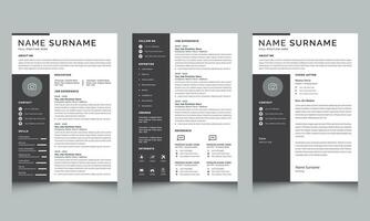 limpiar y profesional currículum diseño y CV diseño vector