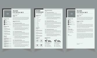 creativo currículum diseños con creativo cubrir letra vector
