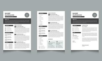 Modern Resume Layout with Cv Element vector