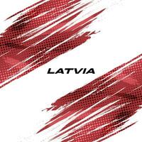 Flag of Latvia with Brush Style. National Republic of Latvia flag on White Background vector