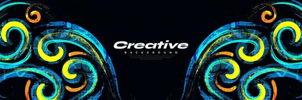 Abstract and Colorful Brush Background. Sport Banner. Brush Stroke Illustration. Scratch and Texture Elements For Design vector