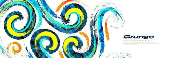 Abstract and Colorful Brush Background. Sport Banner. Brush Stroke Illustration. Scratch and Texture Elements For Design vector