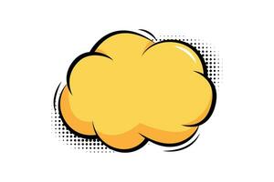 Empty retro comic cloud speech bubbles in pop art style vector