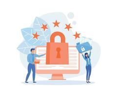 general intimidad regulación para proteccion de personal datos. gdpr y intimidad política concepto. personalidad verificación, seguro cuenta acceso, plano vector moderno ilustración