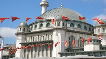 Turkey istanbul 24 june 2023. A mosque in the city of istanbul. Taksim mosque video