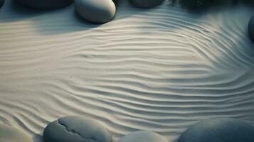 Zen Garden miniature Background images for websites wallpapers presentations banners advertising. AI generative photo