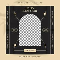 New year concept social media post template vector