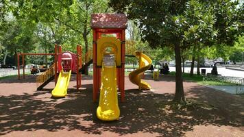 turkey istanbul 24 june 2023. children playing on playground at local park video