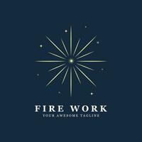 firework logo vector icon illustration design