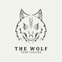 Wolf or head wolf Logo vector icon illuatration design