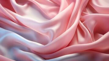Light Rose blue Pure Silk Charmeuse Fabric Crepe Satin Fabrics Sewing Craft Width texture wallpaper. AI generative photo
