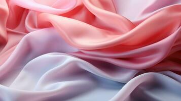 Light Rose blue Pure Silk Charmeuse Fabric Crepe Satin Fabrics Sewing Craft Width texture wallpaper. AI generative photo
