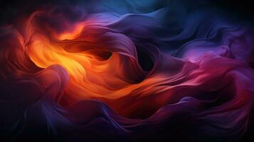Abstract art wallpaper wave in blue pink purple orange and white colors modern and futuristic feel. AI generative photo