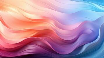 A colorful abstract background with wavy lines and waves art wallpaper. AI generative photo