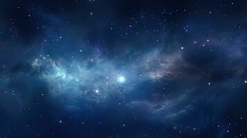 Space background with stardust shining stars Beautiful outer Infinite universe a glowing star field. AI generative photo