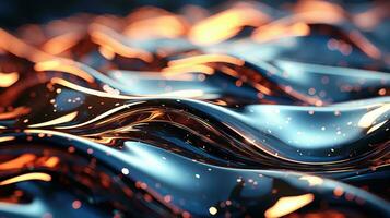 banner background wallpaper of a Shimmering metallic surface sleek futuristic. AI generative photo