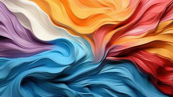 Abstract background created with liquid paints Splashes of bright colors 3D effect. AI generative photo
