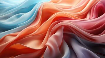 Light colored Pure Silk Charmeuse Fabric Crepe Satin Fabrics Sewing Craft Width texture wallpaper. AI generative photo