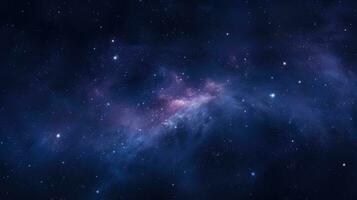 Space background with stardust shining stars Beautiful outer Infinite universe a glowing star field. AI generative photo