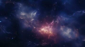 Space background with stardust shining stars Beautiful outer Infinite universe a glowing star field. AI generative photo