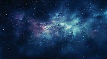 Space background with stardust shining stars Beautiful outer Infinite universe a glowing star field. AI generative photo