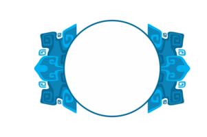 abstrakt prydnad gräns design med transparent bakgrund png