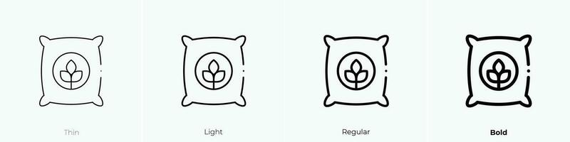 sack icon. Thin, Light, Regular And Bold style design isolated on white background vector