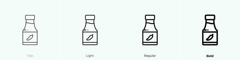 sauce icon. Thin, Light, Regular And Bold style design isolated on white background vector