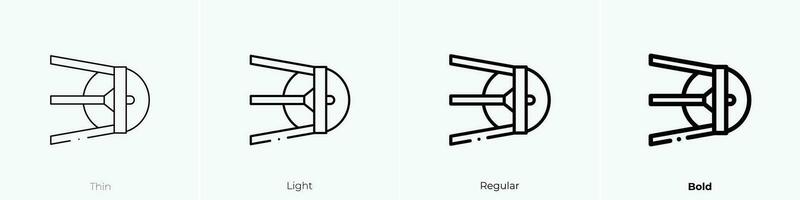 satellite icon. Thin, Light, Regular And Bold style design isolated on white background vector