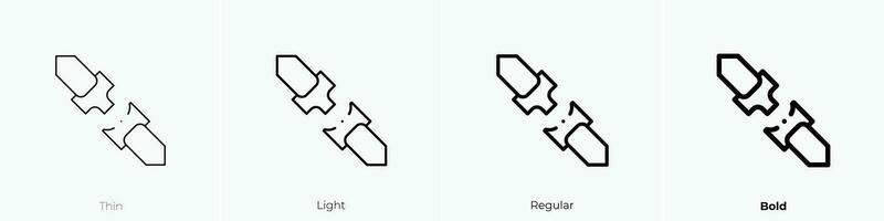 la seguridad cinturón icono. delgado, luz, regular y negrita estilo diseño aislado en blanco antecedentes vector