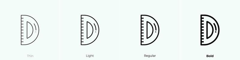 rule icon. Thin, Light, Regular And Bold style design isolated on white background vector