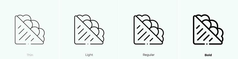 sandwich icon. Thin, Light, Regular And Bold style design isolated on white background vector