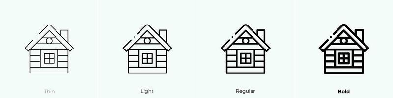 sauna icono. delgado, luz, regular y negrita estilo diseño aislado en blanco antecedentes vector