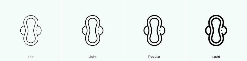 sanitary pad icon. Thin, Light, Regular And Bold style design isolated on white background vector