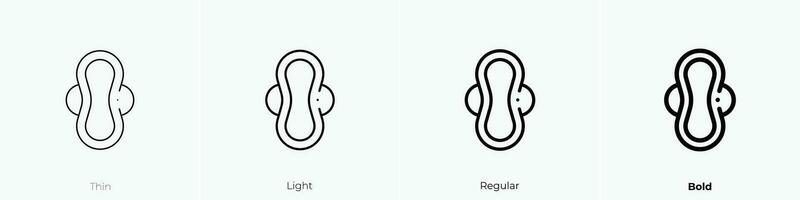 sanitary pad icon. Thin, Light, Regular And Bold style design isolated on white background vector