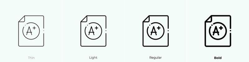 scores icon. Thin, Light, Regular And Bold style design isolated on white background vector