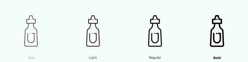 sauce icon. Thin, Light, Regular And Bold style design isolated on white background vector