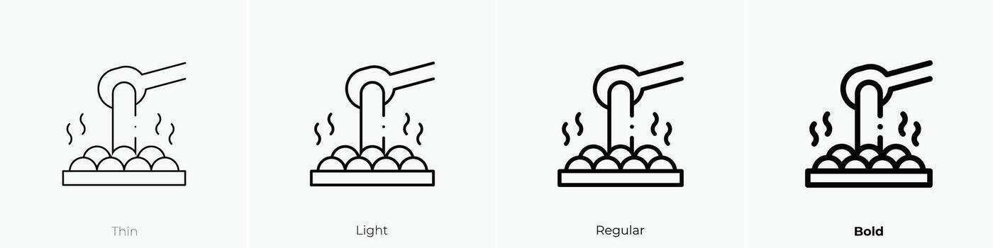 sauna icon. Thin, Light, Regular And Bold style design isolated on white background vector