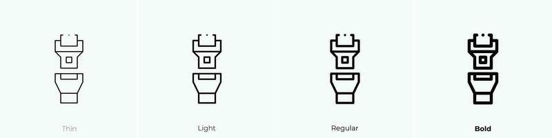 seat belt icon. Thin, Light, Regular And Bold style design isolated on white background vector